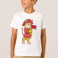 Cat as Firefighter with Axe