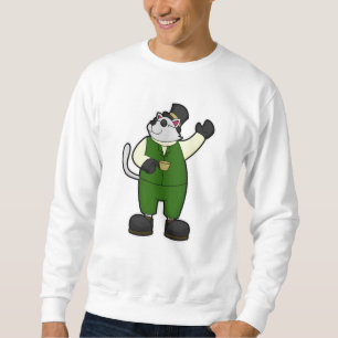 Cat as Groom with Coffee & Hat Sweatshirt