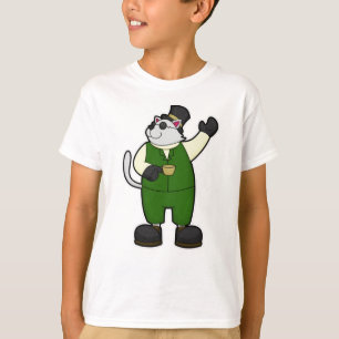 Cat as Groom with Coffee & Hat T-Shirt