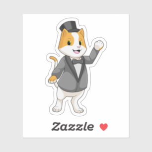 Cat as Groom with Ribbon