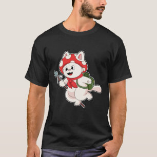 Cat as Mushroom picker with Mushroom T-Shirt