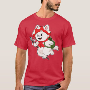 Cat as Mushroom picker with Mushroom T-Shirt