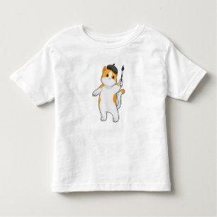 Cat as Painter with Paint brush Toddler T-Shirt