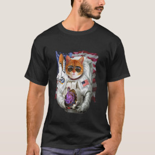 , Cat as Pilot Astronaut, Space Shuttle Commander T-Shirt