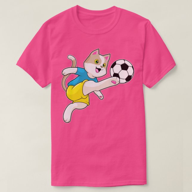 Cat as player with ball T-Shirt (Design Front)