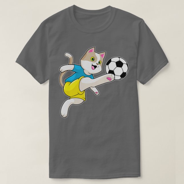 Cat as player with ball T-Shirt (Design Front)