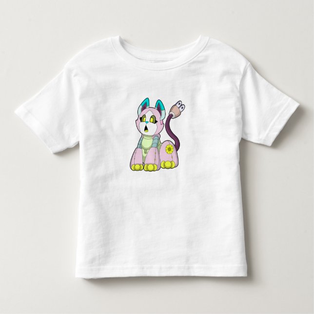 Cat as Robot Toddler T-Shirt (Front)