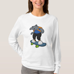 Cat as Skateboarder with Skateboard T-Shirt