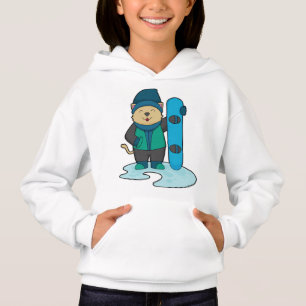 Cat as Snowboarder with Snowboard