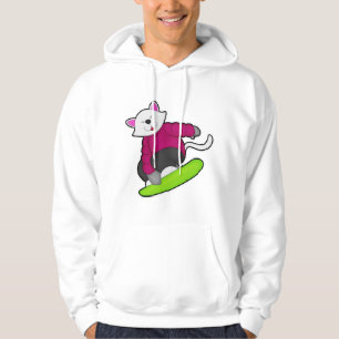 Cat as Snowboarder with Snowboard Hoodie