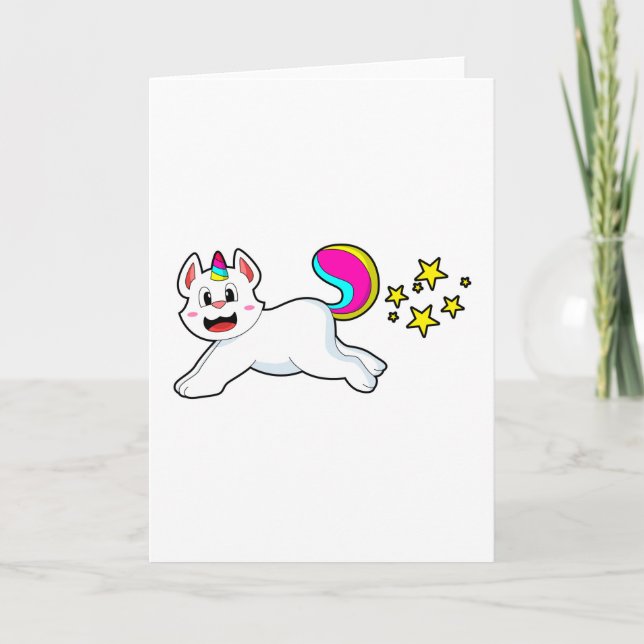 Cat as Unicorn Card (Front)