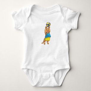 Cat as Volleyball player with Volleyball Baby Bodysuit