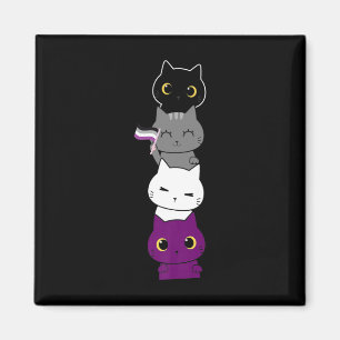 Cat Asexual Pride Cute Ace Flag Animal Pet Lovers Magnet