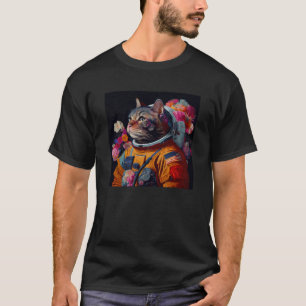 Cat Astronaut Colorful T-Shirt