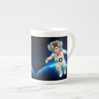 Cat astronaut in space