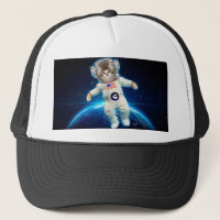 Cat astronaut in space