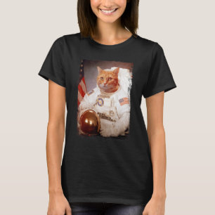 Cat Astronaut Moon Space Mission Animal Astronaut  T-Shirt