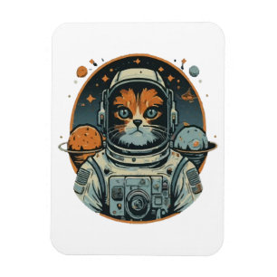 Cat-astronaut on Asteroids Magnet