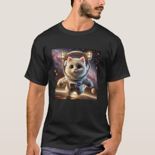 Cat Astronaut Space Cat Funny Planets gift Men Wom T-Shirt