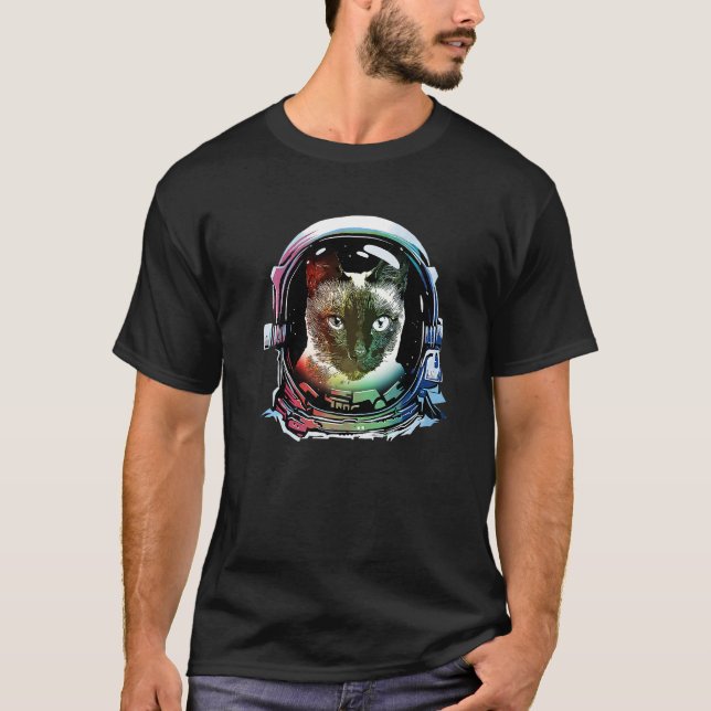 Cat Astronaut Space Cat  Retro  4 T-Shirt (Front)