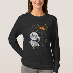 Cat Astronaut Space Galaxy Taco Mexican Food T-Shirt