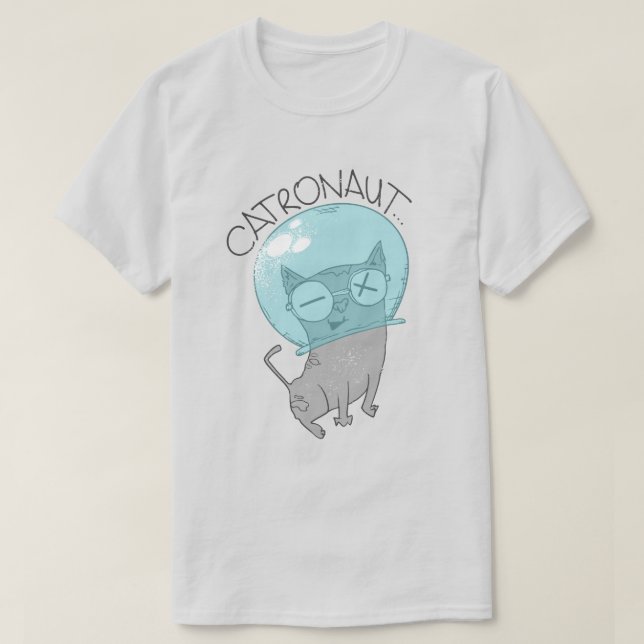 Cat Astronaut T-Shirt (Design Front)