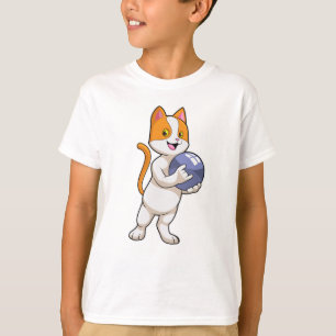 Cat at Bowling with Bowling ball T-Shirt