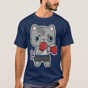 Cat at Boxing with Boxing gloves 2 T-Shirt