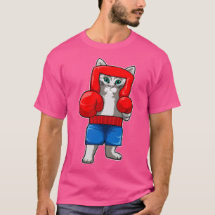 Cat at Boxing with Boxing gloves T-Shirt