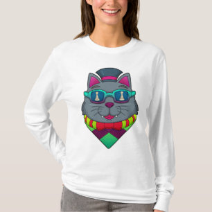 Cat at Chess with Chess piece Pawn T-Shirt