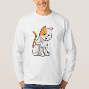 Cat at Chess with Chess piece Pawn T-Shirt