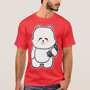 Cat at Fitness with Dumbbell 2 T-Shirt