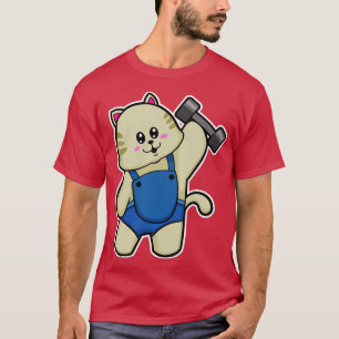 Cat at Fitness with Dumbbell 3 T-Shirt