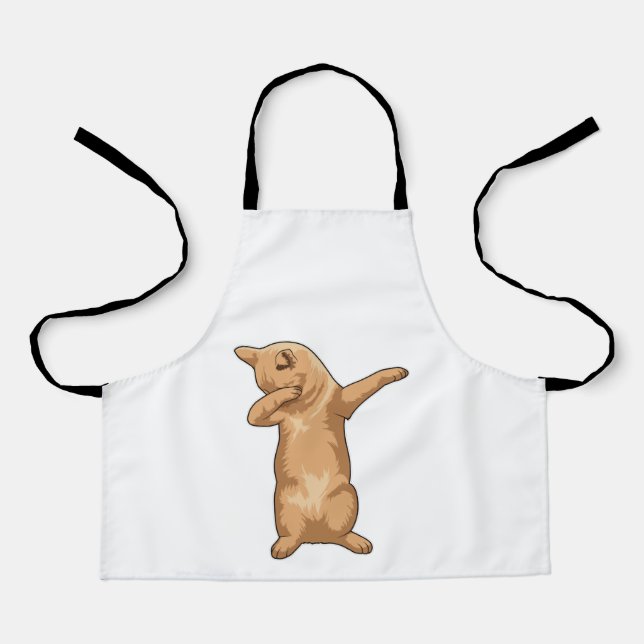 Cat at Hip Hop Dance Dab Apron (Front)