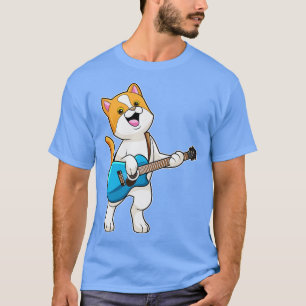 Cat at Music with Guitar T-Shirt
