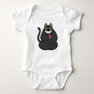 Cat at Poker with Poker cards Baby Bodysuit