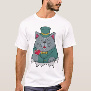 Cat at Poker with Poker cards T-Shirt