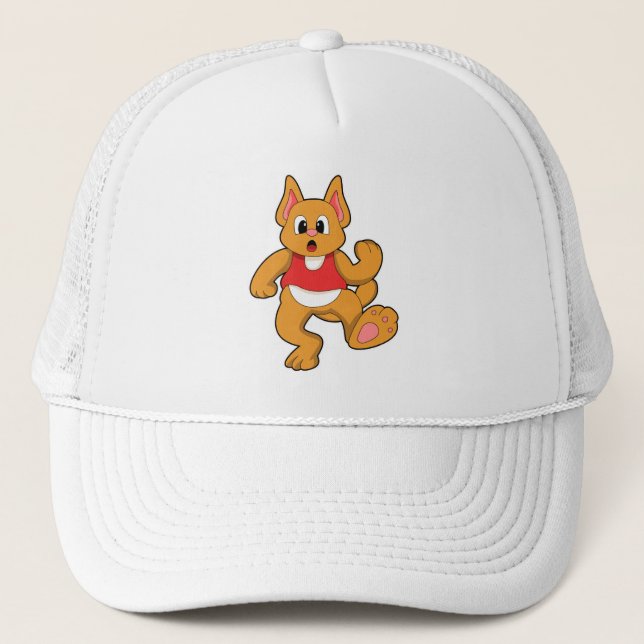 Cat at Running Trucker Hat (Front)