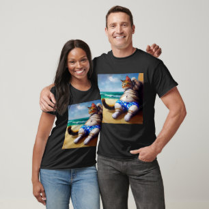 Cat At the Beach T-Shirt