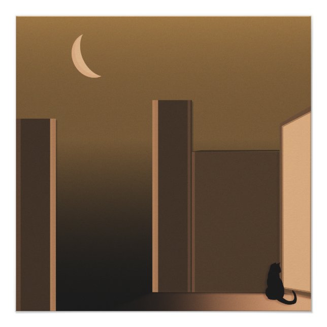 Cat At The Door Poster (Front)