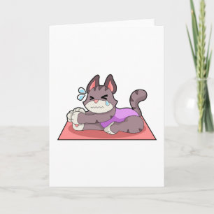 Cat at Yoga Fitness Card