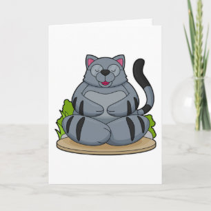 Cat at Yoga Fitness Card