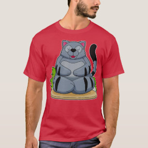 Cat At Yoga Fitness T-Shirt