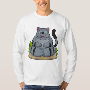 Cat at Yoga Fitness T-Shirt