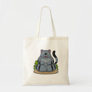 Cat at Yoga Fitness Tote Bag