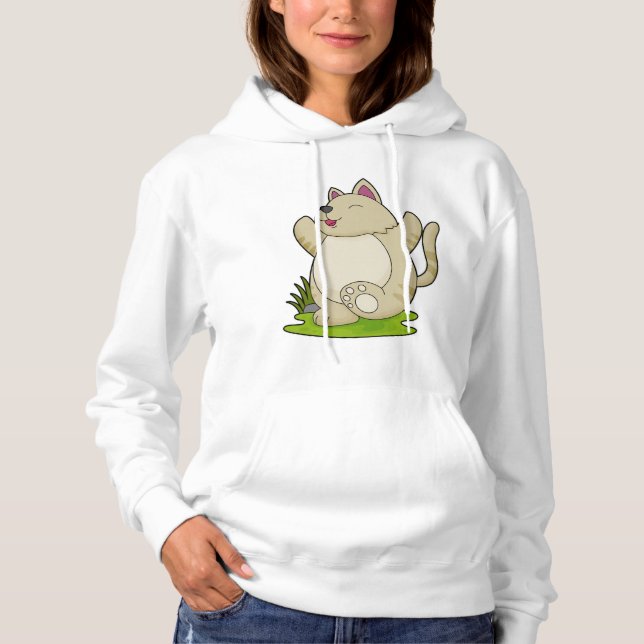 Cat at Yoga Hoodie (Front)