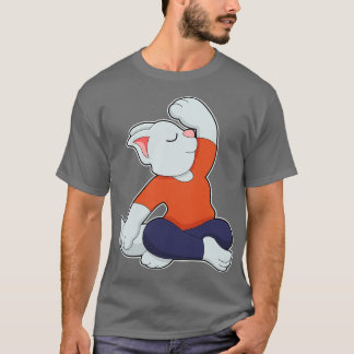 Cat at Yoga in Cross legged T-Shirt