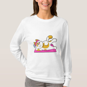 Cat at Yoga Stretching exercise T-Shirt