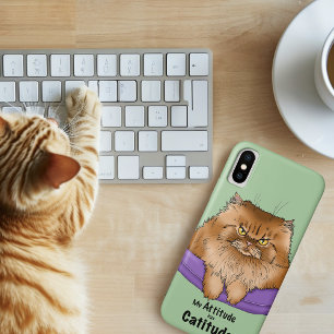 Cat Attitude Funny Case-Mate iPhone Case
