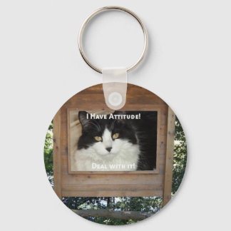 Cat Attitude Key Ring